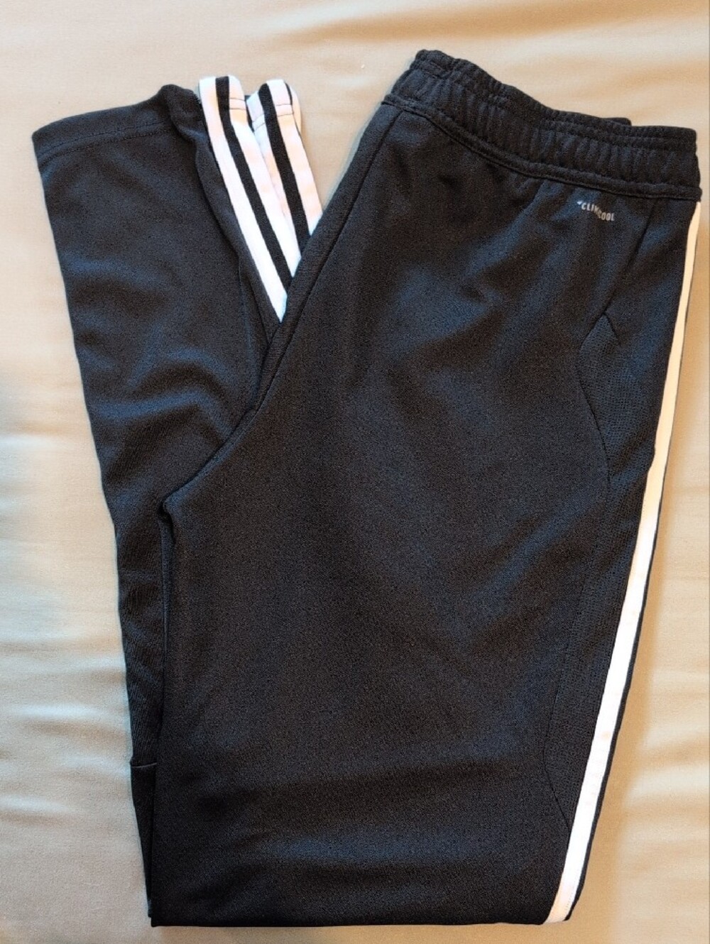 adidas Black Joggers with White Side Stripes - Kids - Picture 3 of 7